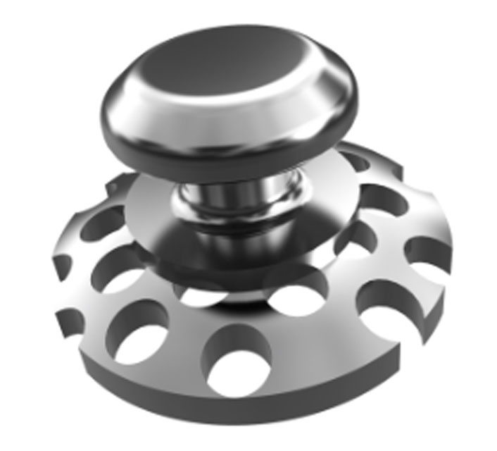 3B Ortho Lingual Buttons - Round Curved Base with hollow out